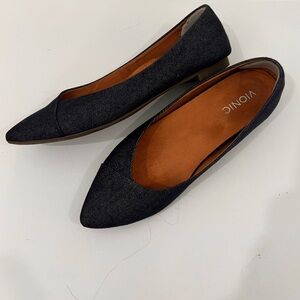 Vionic Women's Caballo Denim Pointed Ballet Flats